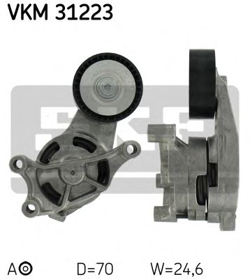 Натяжной ролик поликлинового ремня SKF VKM 31223