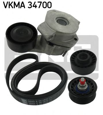 Водяной насос + комплект ручейковых ремней SKF VKMC 34700