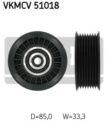 Направляющий / паразитный ролик поликлинового ремня SKF VKMCV 51018