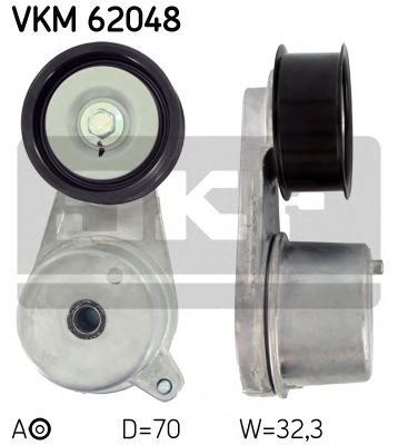 Натяжной ролик поликлинового ремня SKF VKM 62048