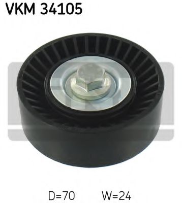Направляющий / паразитный ролик поликлинового ремня SKF VKM 34105