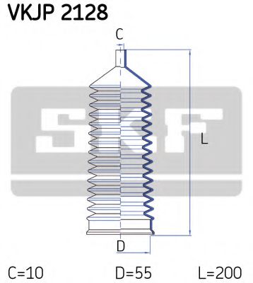 Комплект пыльников рулевой рейки SKF VKJP 2128