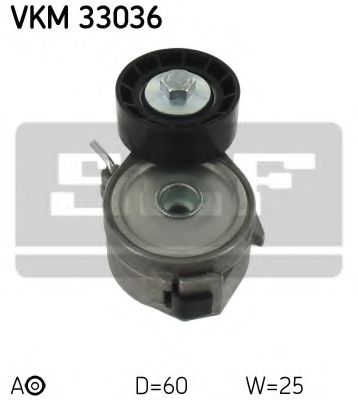 Натяжной ролик поликлинового ремня SKF VKM 33036
