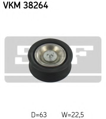 Направляющий / паразитный ролик поликлинового ремня SKF VKM 38264