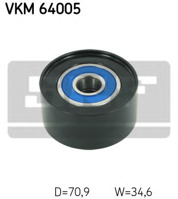 Направляющий / паразитный ролик  поликлинового ремня SKF VKM 64005