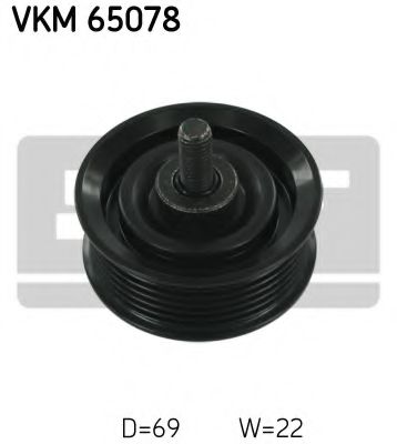 Направляющий / паразитный ролик поликлинового ремня SKF VKM 65078