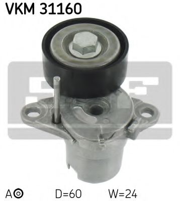 Натяжной ролик поликлинового ремня SKF VKM 31160