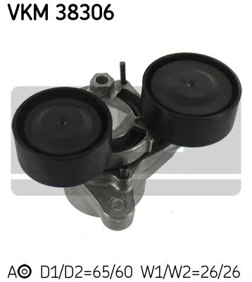 Натяжной ролик поликлинового ремня SKF VKM 38306