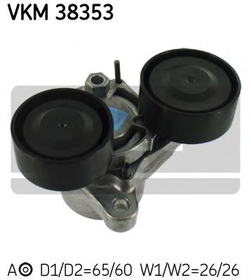 Натяжной ролик поликлинового ремня SKF VKM 38353
