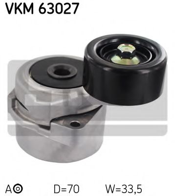 Натяжной ролик поликлинового ремня SKF VKM 63027