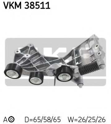 Натяжной ролик поликлинового ремня SKF VKM 38511