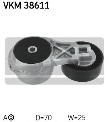 Натяжной ролик поликлинового ремня SKF VKM 38611