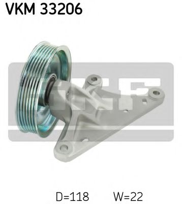 Направляющий / паразитный ролик  поликлинового ремня SKF VKM 33206