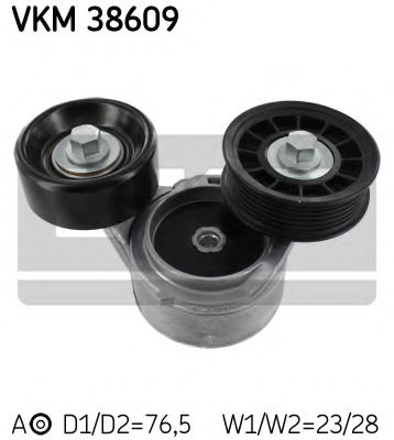 Натяжной ролик поликлинового ремня SKF VKM 38609