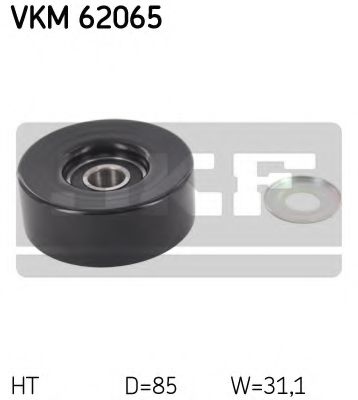 Натяжной ролик поликлинового ремня SKF VKM 62065