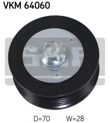 Направляющий / паразитный ролик  поликлинового ремня SKF VKM 64060