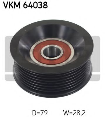 Направляющий / паразитный ролик  поликлинового ремня SKF VKM 64038