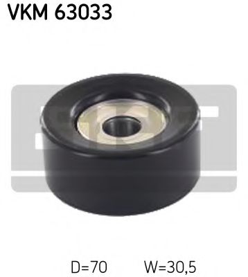 Направляющий / паразитный ролик  поликлинового ремня SKF VKM 63033