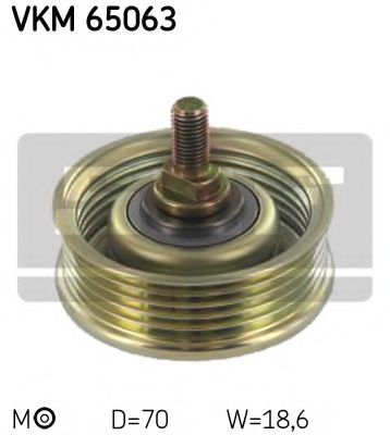 Натяжной ролик поликлинового ремня SKF VKM 65063