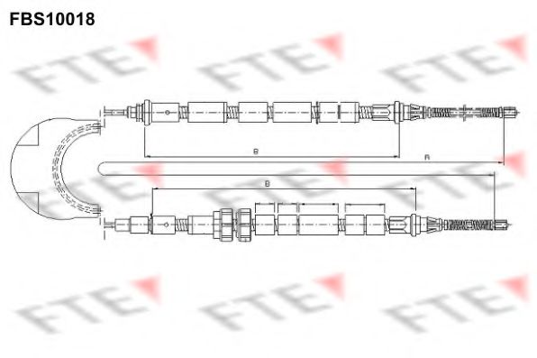 Трос ручника FTE FBS10018