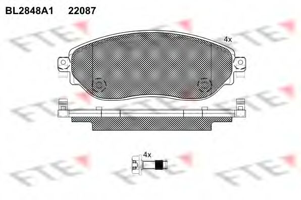 Тормозные колодки FTE BL2848A1