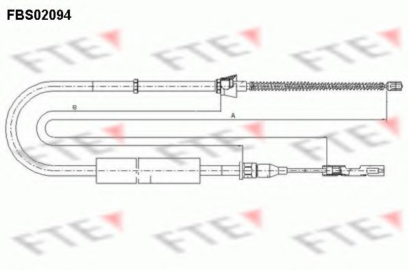 Трос ручника FTE FBS02094
