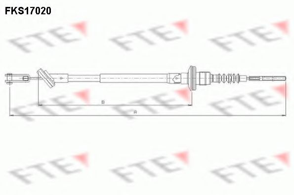 Трос сцепления FTE FKS17020