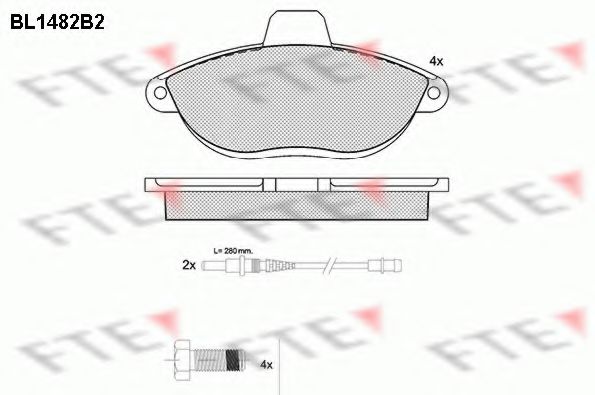 Тормозные колодки FTE BL1482B2