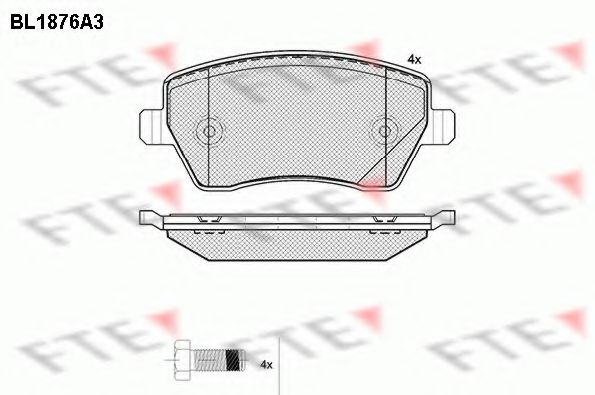 Тормозные колодки FTE BL1876A3