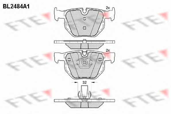 Тормозные колодки FTE BL2484A1