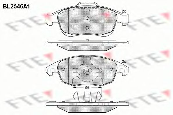 Тормозные колодки FTE BL2546A1