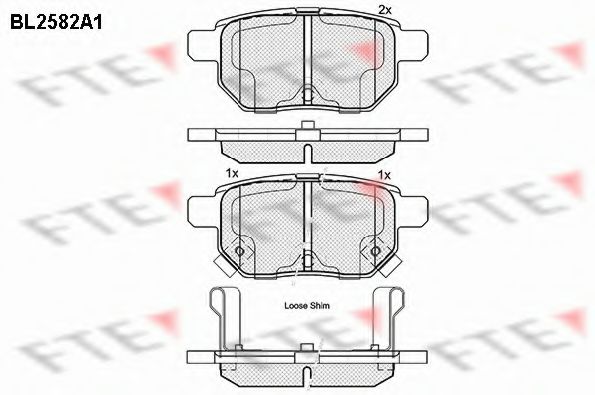 Тормозные колодки FTE BL2582A1