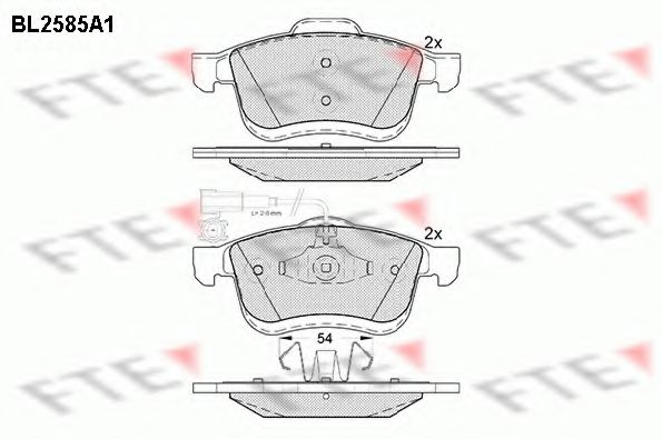 Тормозные колодки FTE BL2585A1