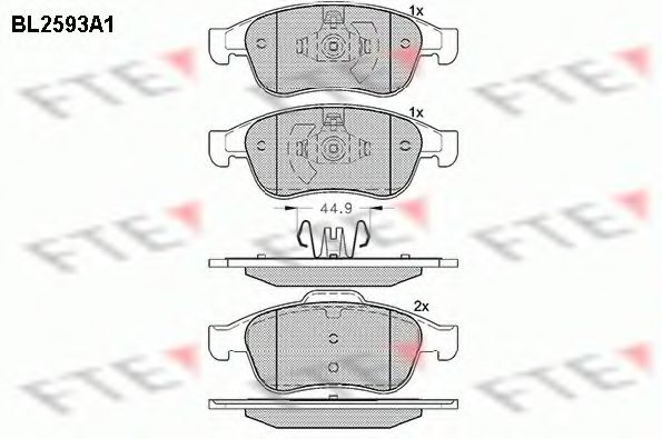 Тормозные колодки FTE BL2593A1
