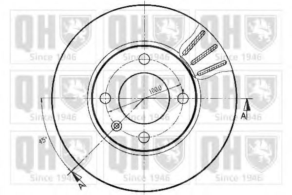 Тормозной диск QUINTON HAZELL BDC3309 - Фото 1