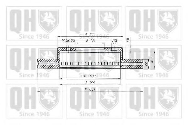 Тормозной диск QUINTON HAZELL BDC3775