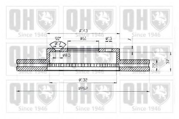 Тормозной диск QUINTON HAZELL BDC4338 - Фото 1