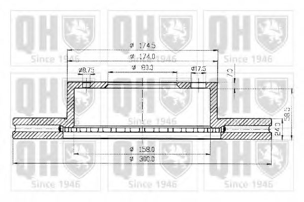 Тормозной диск QUINTON HAZELL BDC4362