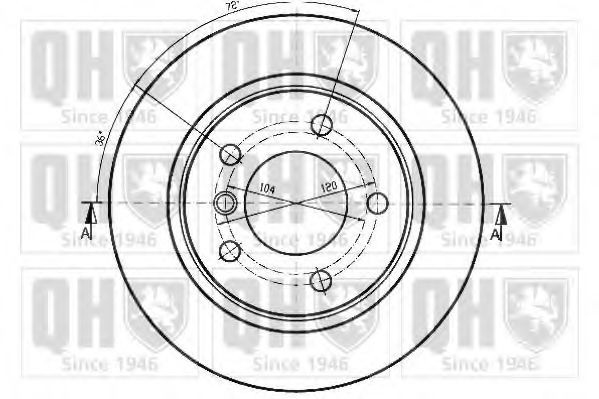 Тормозной диск QUINTON HAZELL BDC4536 - Фото 1