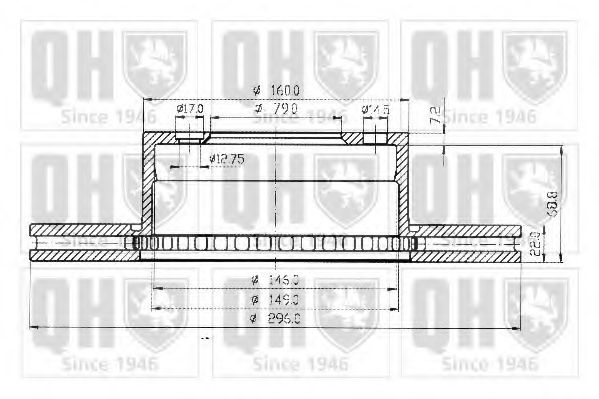 Тормозной диск QUINTON HAZELL BDC4623