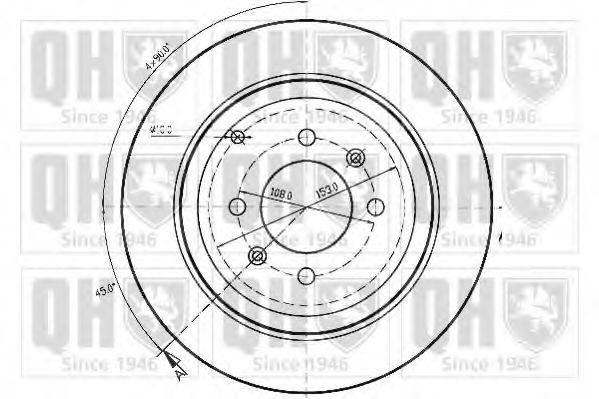 Тормозной диск QUINTON HAZELL BDC4663 - Фото 1