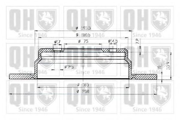 Тормозной диск QUINTON HAZELL BDC4750