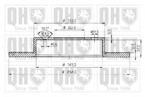 Тормозной диск QUINTON HAZELL BDC4816
