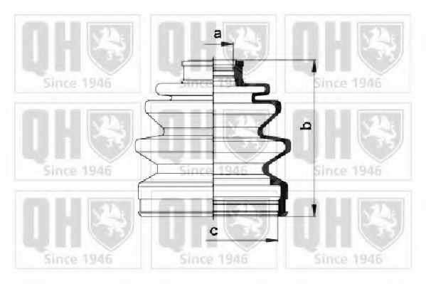 Комплект пыльника ШРУСа QUINTON HAZELL QJB632