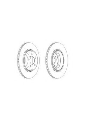 Тормозной диск FERODO DDF2154C PREMIER Coat+ disc