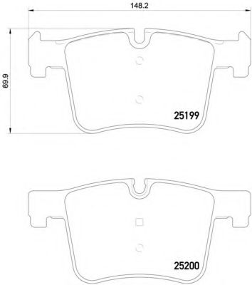 Тормозные колодки BREMBO P 06 075