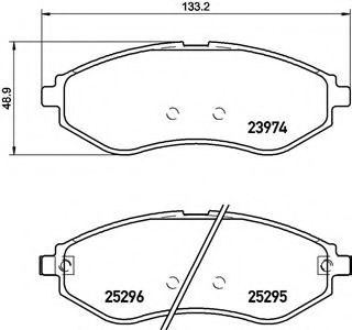Тормозные колодки BREMBO P 10 057