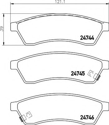 Тормозные колодки BREMBO P 10 060