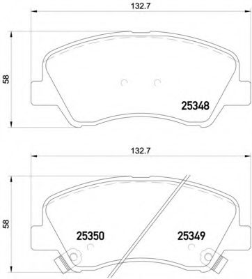 Тормозные колодки BREMBO P 18 025