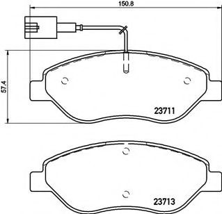 Тормозные колодки BREMBO P 23 145